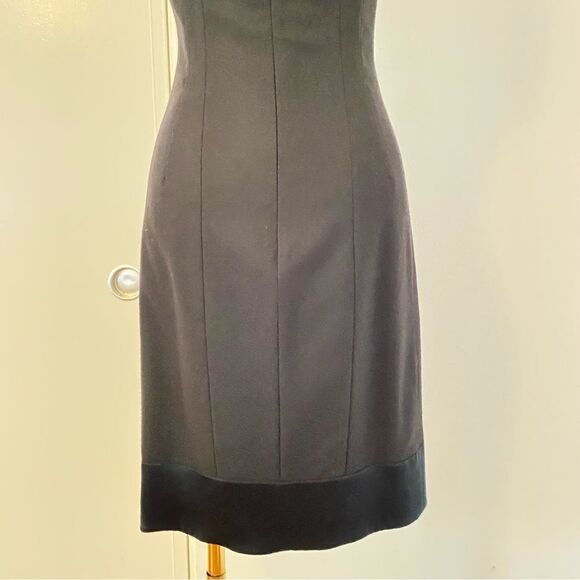 Rebecca Taylor Black Wool and Lastol Bustier Style Dress Size 2 - Picture 6 of 15